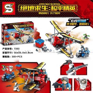 SY7202 PUBG Biplane Brick Set Toys