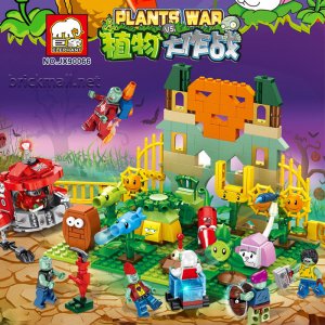 JX90066 Plants vs. Zombies Haunted House Brick Set Toys