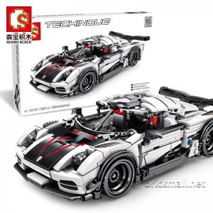 Sembo701707 Racing Car Koenigsegg Building Blocks Pull-back Car Toys