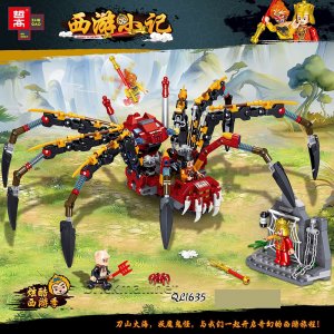 ZHEGAO QL-1635 JOURNEY TO THE WEST Monkey King vs Spider Monster Building Blocks Toys