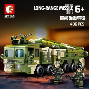 SEMBO-105596 DF21D-ANTI-SHIP BALLISTIC MISSILE Building Blocks Toys