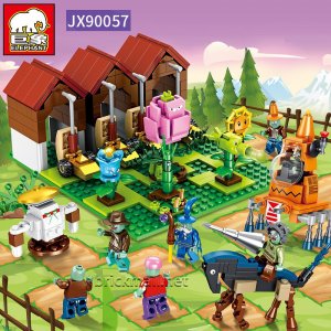 ELEPHANT JX90057 Plants War Ultimate Boss in The Steam Age Brick Set toys Friends Gift