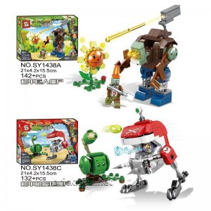 SY1438 Zombies War 4 Brick Sets Building Blocks Toys Friends Gift
