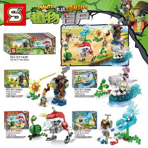 SY1438 Zombies War 4 Brick Sets Building Blocks Toys Friends Gift