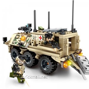 SEMBO-105561 Medical Rescue Vehicle Building Blocks Toys For Friends