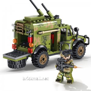 SEMBO-105563 Communication Command Vehicle Building Blocks Toys For Friends Gifts