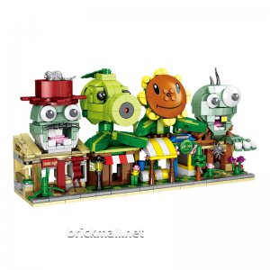 LW-906 Plant vs Zombie 4 City Store Building Blocks Toys For Friends