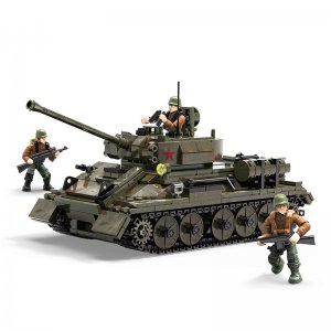 XJ-915 WWII Soviet T34 Tank Model Building Blocks Military Set Toys For Boys Gifts