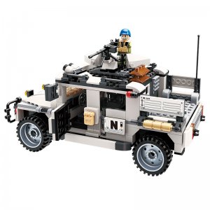 QMAN-3205 Stacking Armored Hummer Vehicle Building Blocks Gifts For Friends