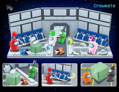 RENZAIMA-703 Among Us Crewmate Building Blocks Toys For Friends Gifts