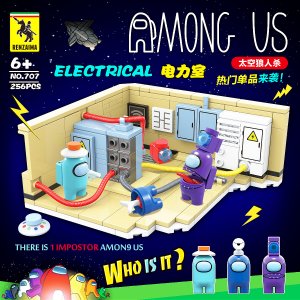 RENZAIMA-707 Among Us Electrical Building Blocks Toys For Friends Gifts