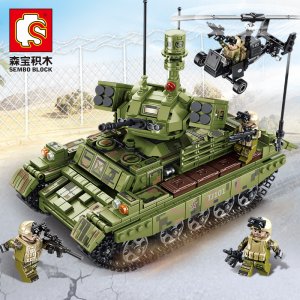 SEMBO-105712 King Of Land Warfare Tank Military Building Blocks Model Gifts For Friends