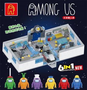 Among Us 111 6 in 1 Space Capsule Building Blocks Model Gift For Friends