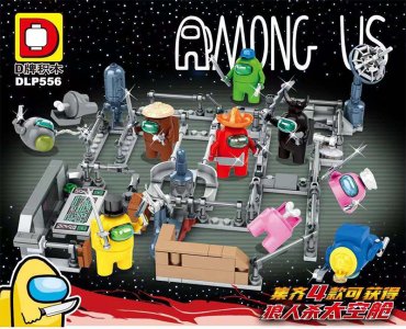 Among Us DLP-556 4 in Space Capsule Building Blocks Model Gift For Friends