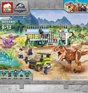 ELEPHANT-90079 Defend The Dinosaur Base Building Blocks Model Gift For Friends