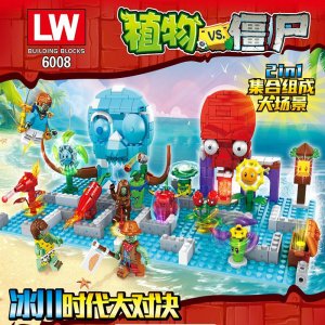 LW-6008 PVZ2 Frostbite Caves Building Blocks Gift for Friends