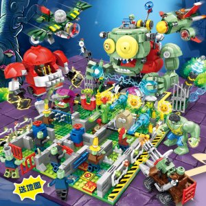 DZ0003(Old No. JX90127) PLant vs Zombie Battle Final Boss Building Blocks Toys For Friends