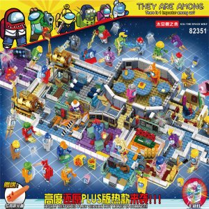 AU82351 Among Us The Skeld Building Blocks Toys For Friends Gifts