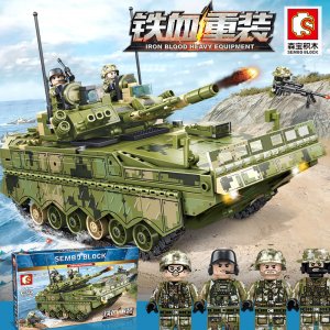 Sembo105731  ZBD-04 Infantry Fighting Vehicle Building Blocks Toys For Friends Gifts