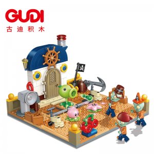 GUDI60021 PVZ2 Pirate Seas Building Blocks Toys For Friends Gifts