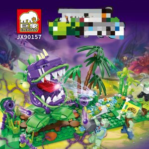 JX-90157 PVC Battle of the Zombies 2 Transforming Building Blocks Toy Gift