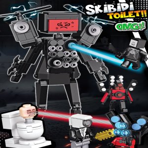 CB3313 Skibidi Toilet Titan TV Man Building Blocks Toys For Friends Gifts
