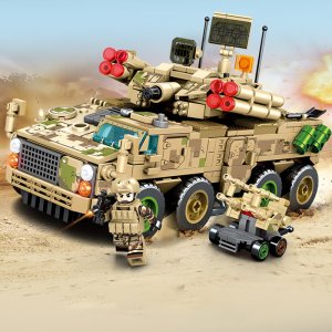 SEMBO-203192 Artillery Anti-Aircraft Vehicle Building Blocks Toys For Friends Gifts